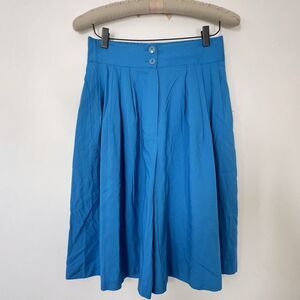 Vintage 90s Bobbie Brown High Waist  Palazzo Shorts Culottes Blue Women’s M